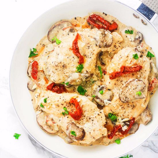 One Pan Parmesan Tuscan Chicken