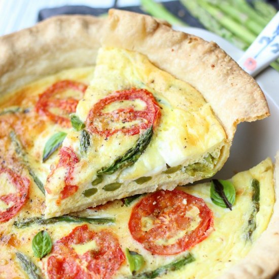 Roasted Tomato & Asparagus Quiche