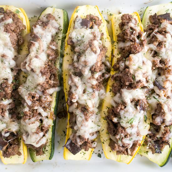 Shiitake Swiss Beef Stuffed Squash