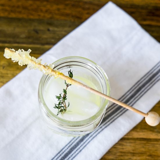 Limoncello Rock Candy Swizzle Stick