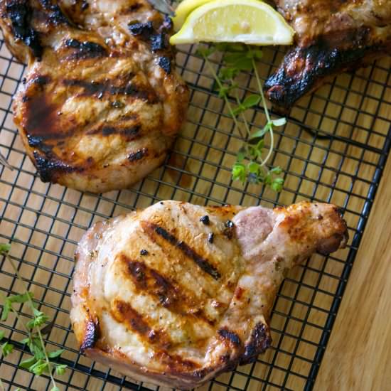 Greek Honey Lemon Pork Chops