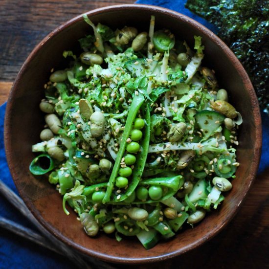 snap pea & nappa cabbage slaw