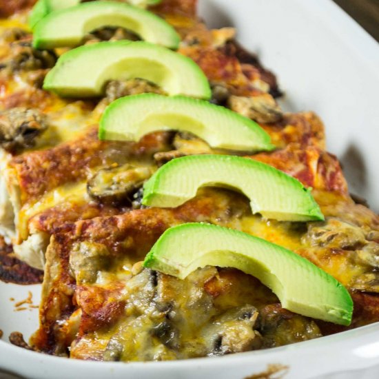 Simple Refried Bean Enchiladas