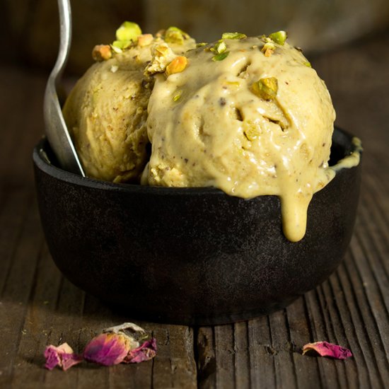 Pistachio Rose Ice Cream