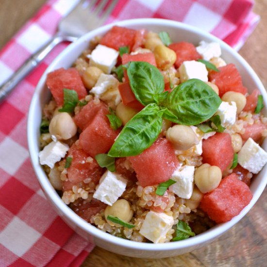 Watermelon Basil Quinoa Salad