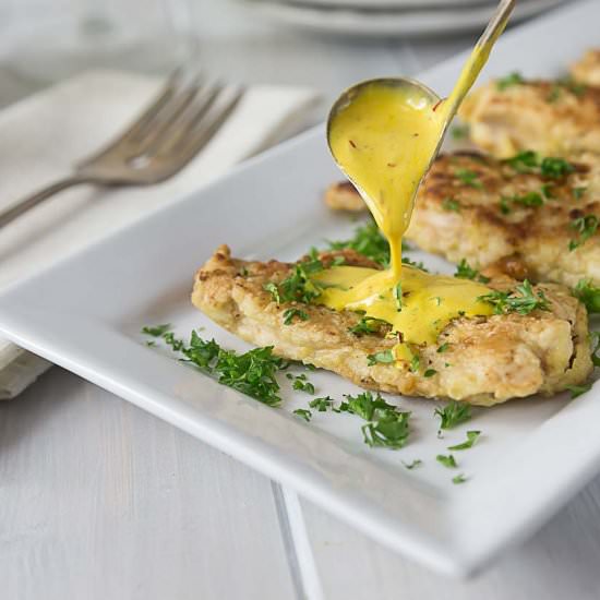 Chicken in Creamy Saffron Sauce