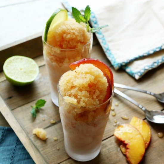 Spiked Peach & Limeade Granita