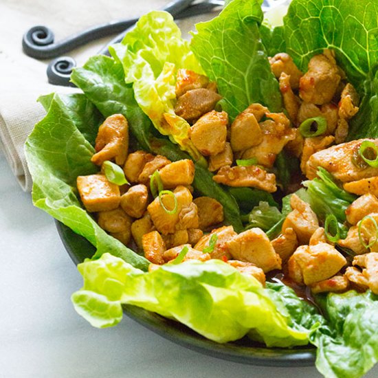 Chili Chicken Lettuce Wraps