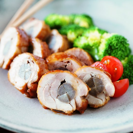 Rolled Chicken with Burdock Root