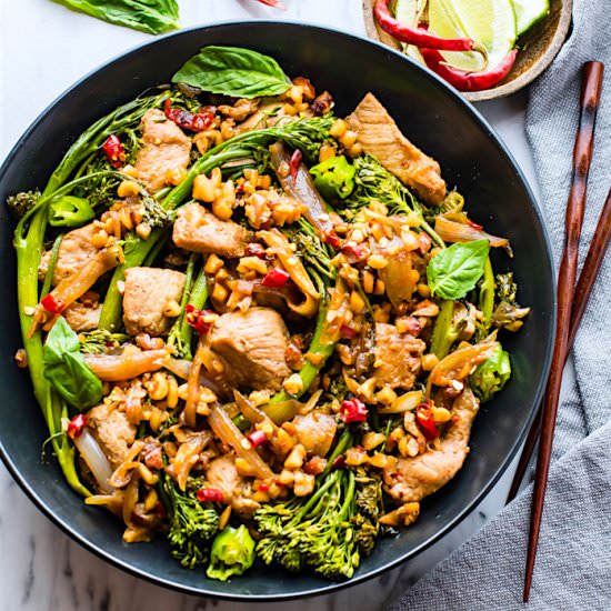 Thai-Style Pork Broccolini Stir Fry