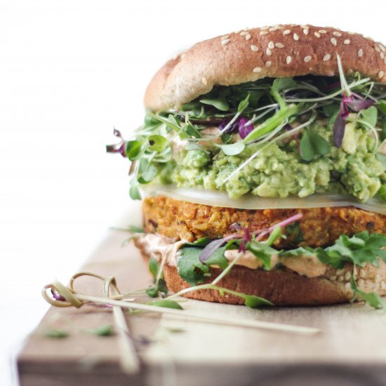 Chipotle Pumpkin Veggie Burgers