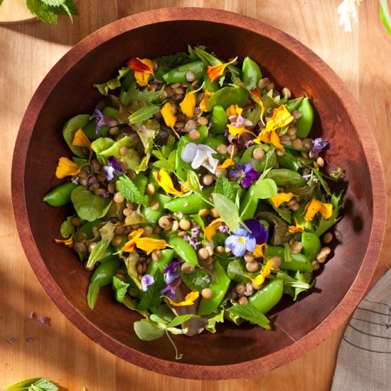 Snap pea salad with mint