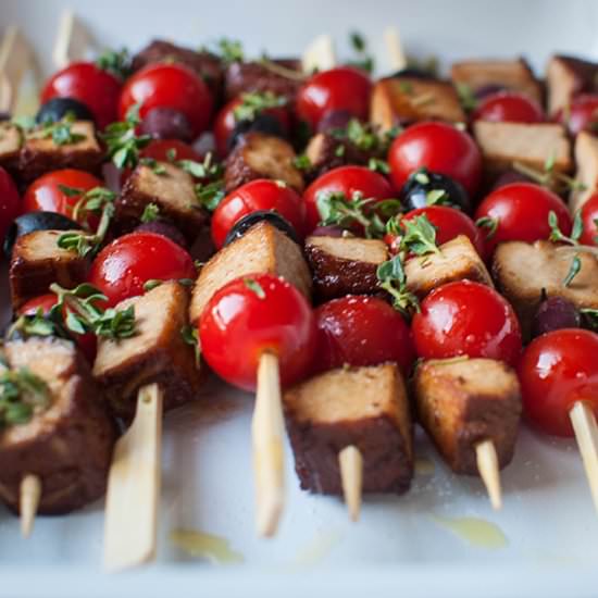 Tofu summer skewers