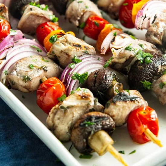 Marinated Grilled Chicken Skewers