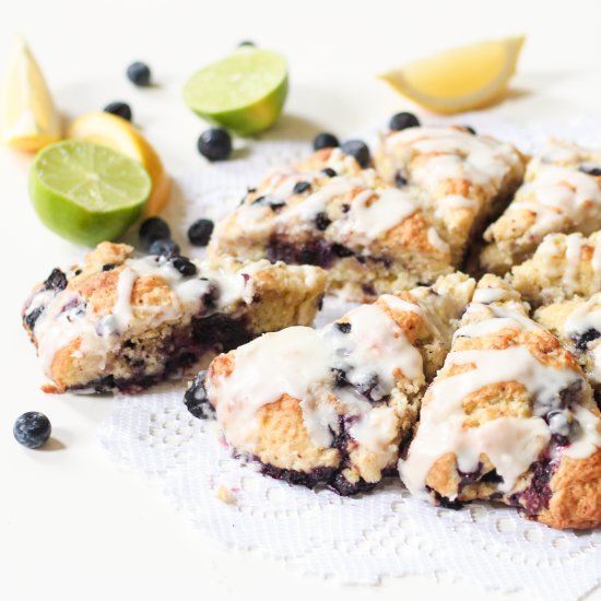 Blueberry Lemon Lime Mint Scones