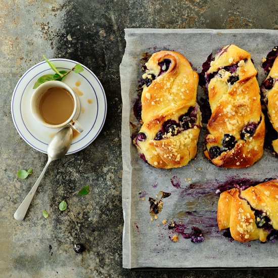 Blueberry Ricotta Twists