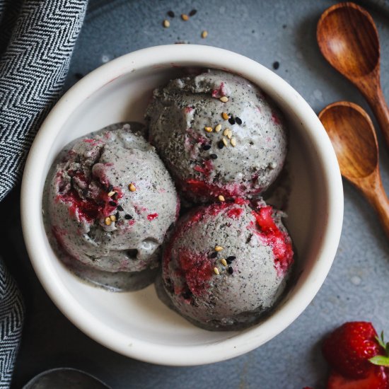 Coconut Black Sesame Ice Cream