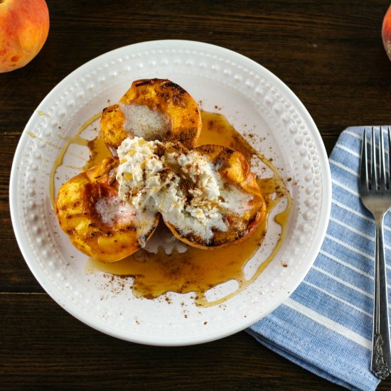 Grilled Peaches with Honey and Coco