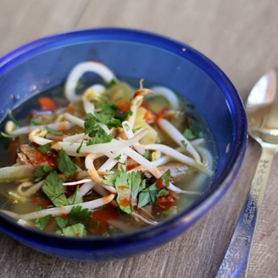 Pork and Udon Noodle Soup