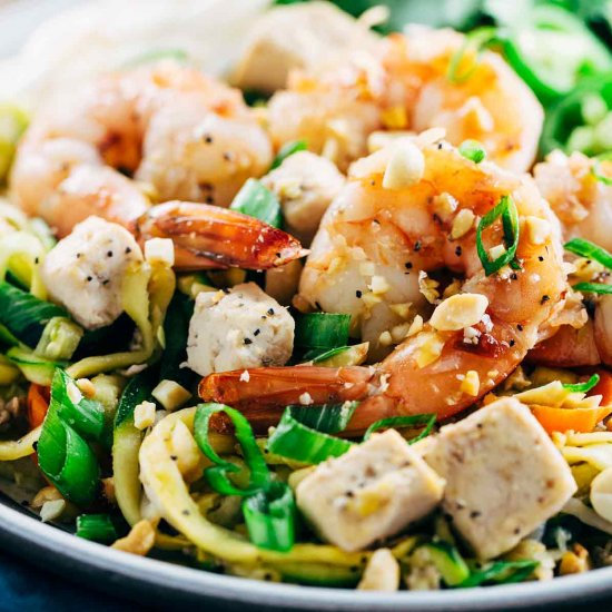 Shrimp Pad Thai with Zoodles