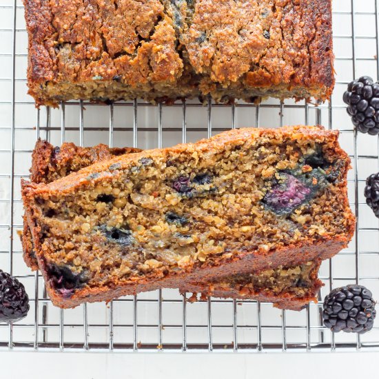 Healthy Blackberry Banana Bread