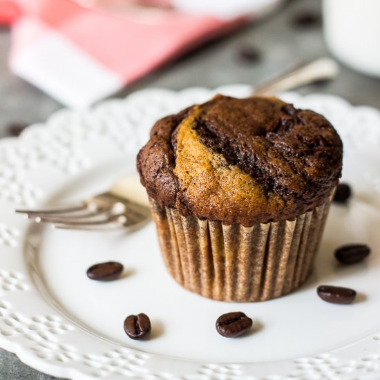 Chocolate Espresso Banana Muffins