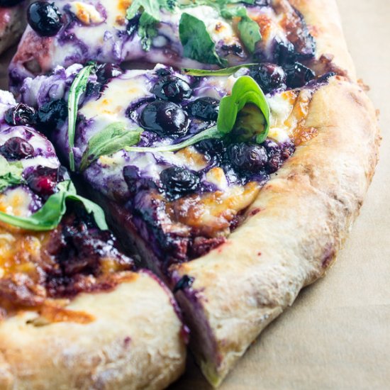 Summer Berry Pizza with Beet Pesto