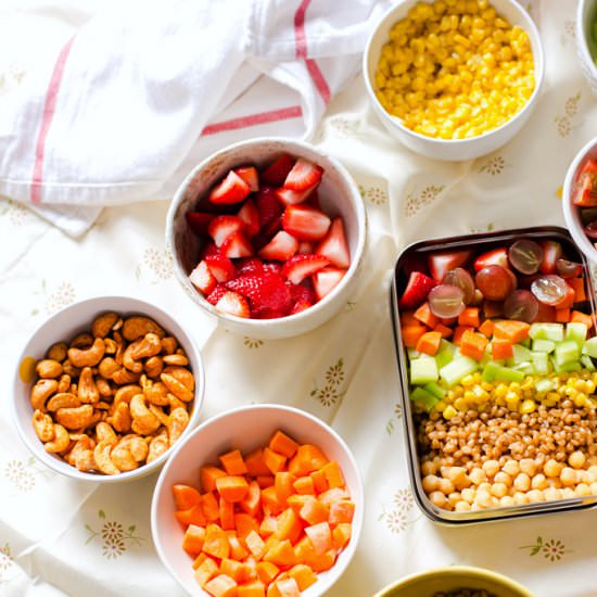 Chickpea Wheat Berry Salad