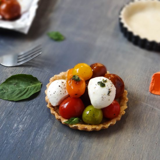 Roasted Tomatoes & Bocconcini Tart