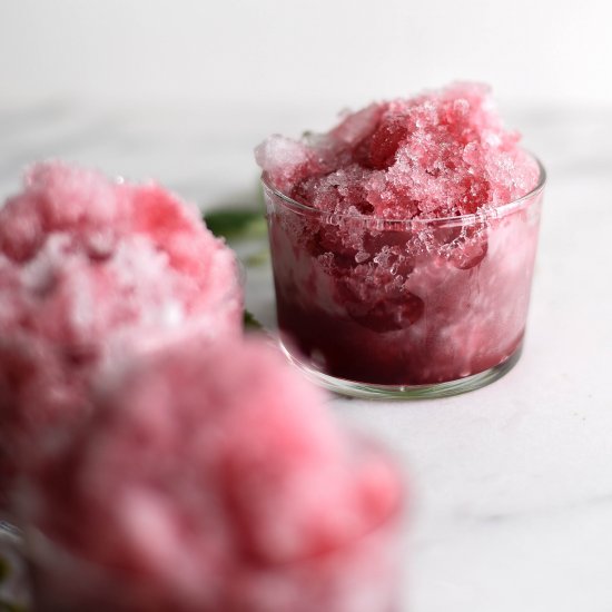 Boozy Blackberry & Thyme Sno-Cone