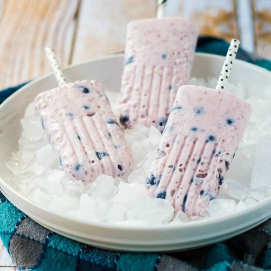 Yogurt Popsicle with Berries & Chia