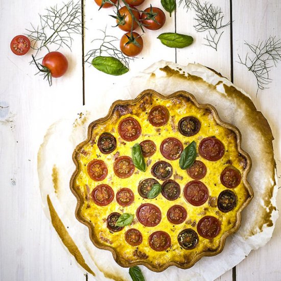 Tomato and mustard tart