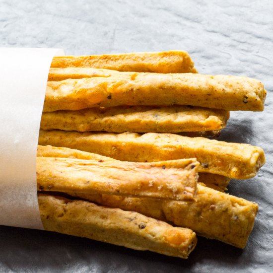 Vegan cheese & chilli straws