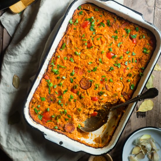 Paleo Cajun Cauliflower Casserole