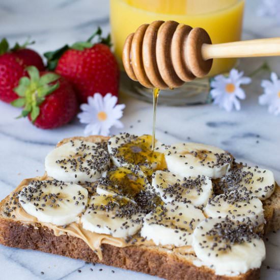 Maple Peanut Butter Chia Toast