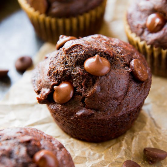 Whole Wheat Chocolate Banana Muffin