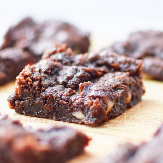 Squidgy Cherry Nut Vegan Brownies