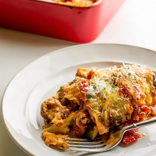 Zucchini Lasagna with Spicy Sausage