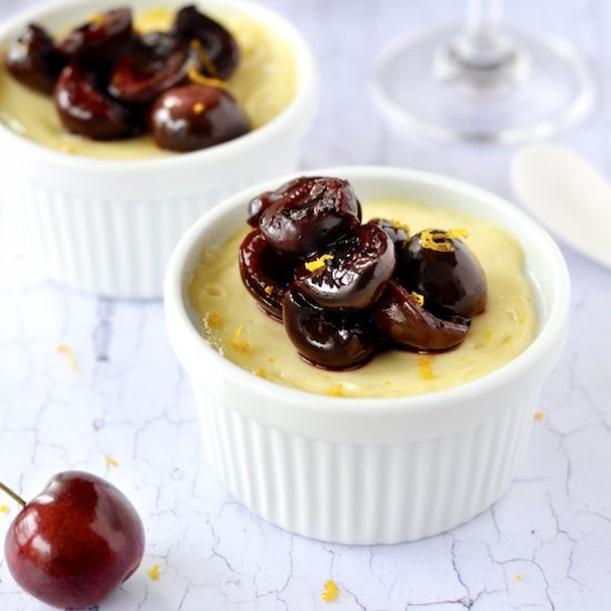 Baked Mascarpone with Cherries