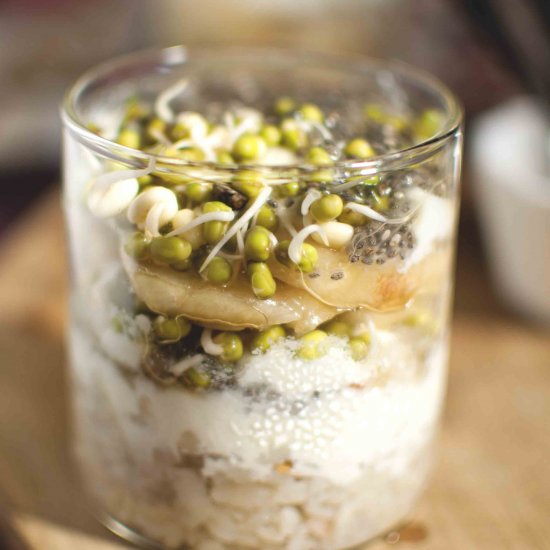 Chia Flattened Rice Parfait