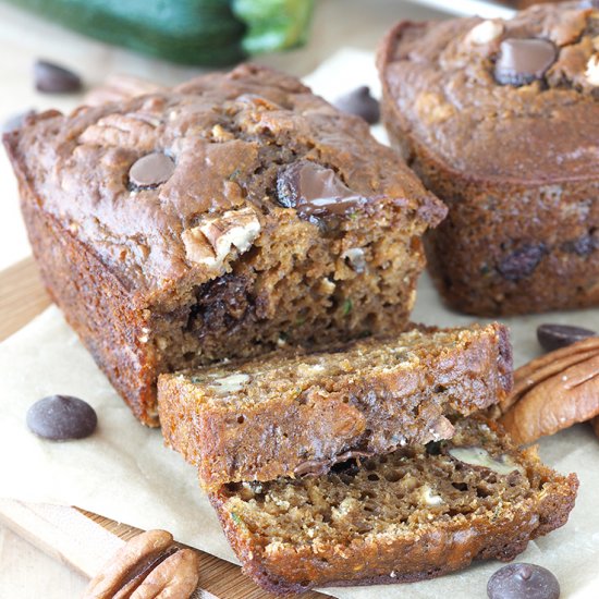 Mini Chocolate Chip Zucchini Bread