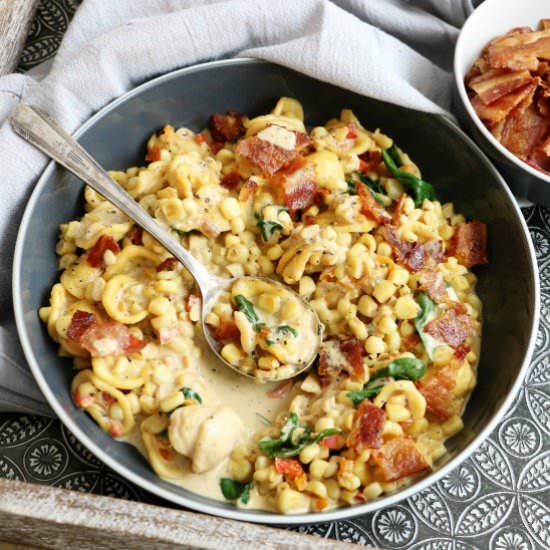 Creamy Fresh Corn Orecchiette