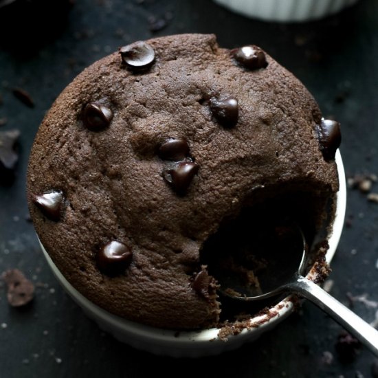 Fudgy Double Chocolate Mug Cake