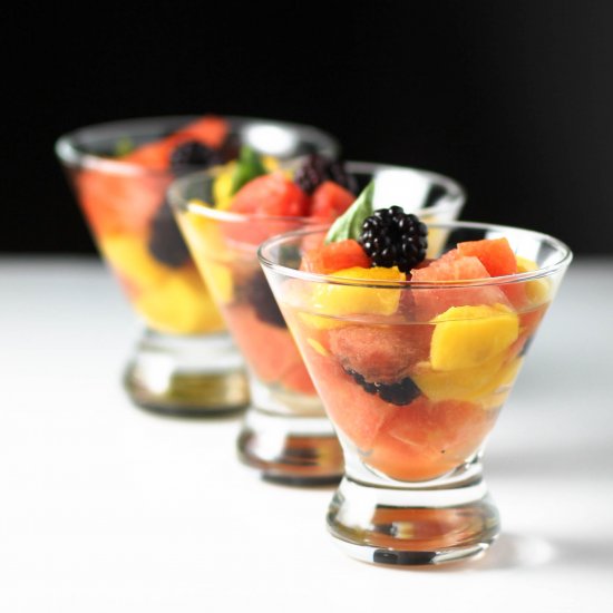 Rum Soaked Fruit Salad Cocktail