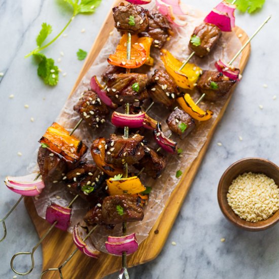 Korean Beef Skewers