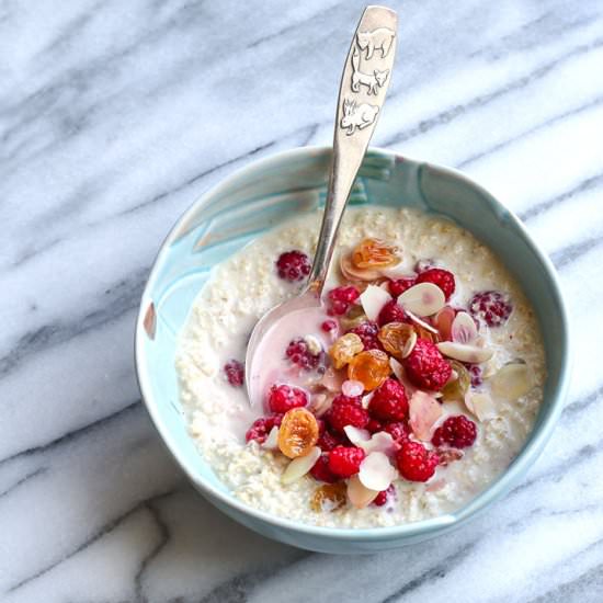 Saffron and Vanilla Raspberries