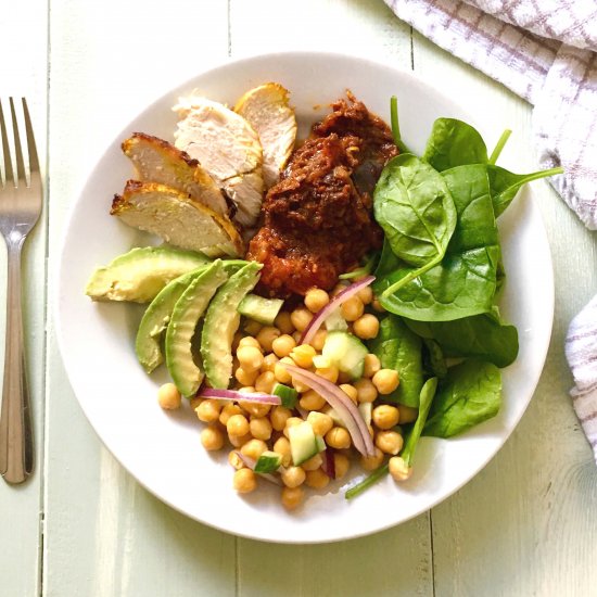 Chicken, Avocado & Spinach Salad