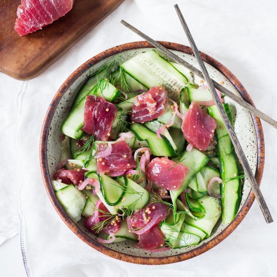 Cucumber Ahi Salad