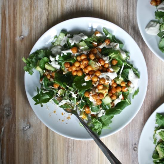 Chickpea Caesar Salad (Vegan)