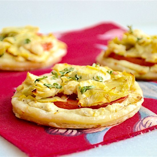 Artichoke Tomato Goat Cheese Tarts